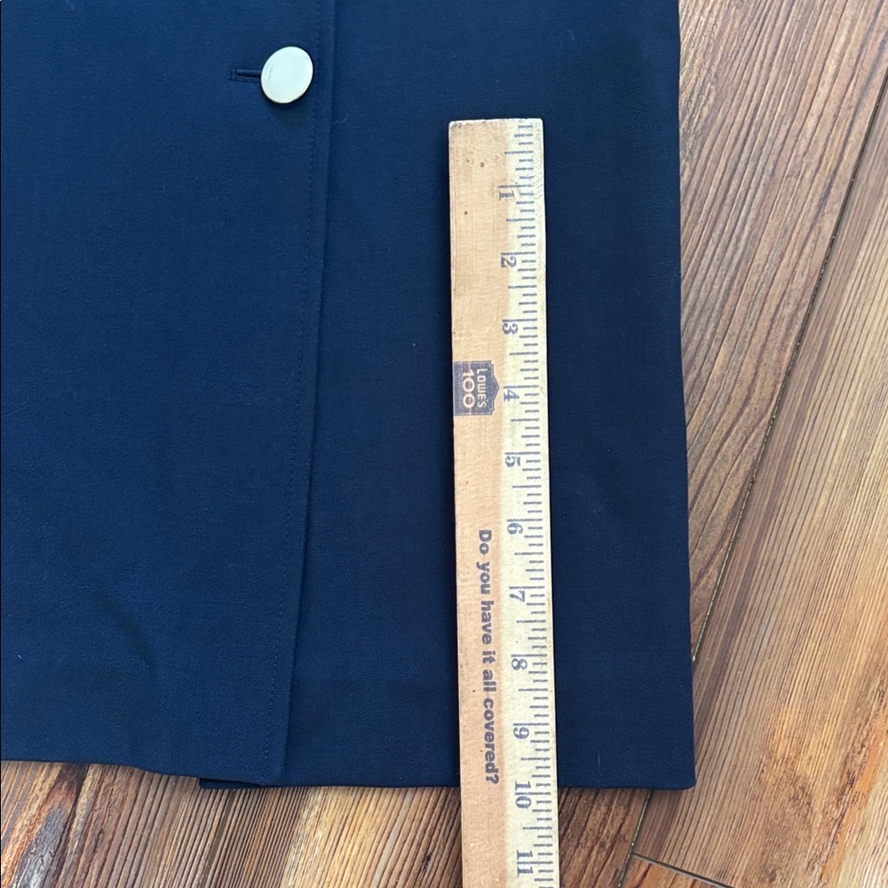 Tory Burch "Carrie" Dark Blue Wide-Leg Pants with Button Accents SZ 12 NWT - Picture 14 of 15